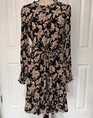 Saint + Sophia Olivia Zip Up Dress Size 8 Floral Free Shipping!