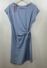 Vineyard Vines NWT Size Small Sankaty Side Tie Dress Hydrangea Blue White Stripe