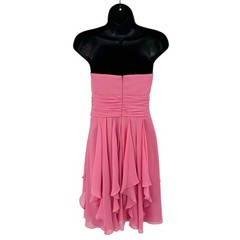 David&rsquo;s Bridal Strapless Chiffon Dress WMNS 2 Layered Skirt Pleated Zip F14169