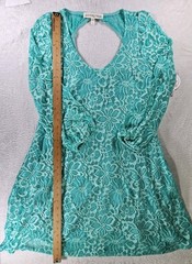 Paisley Raye Dress Size Large A-line Knee Length Floral Lace Overlay Cottagecore