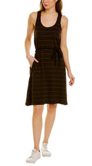 ATM ANTHONY THOMAS MELILLO Stripe Rope Belted Slub Jersey Tank Dress M 8 Black