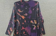 Nina Parker Trendy Plus Size Scoop-Neck Long-Sleeve Mesh Dress Women&rsquo;s 2X Multi