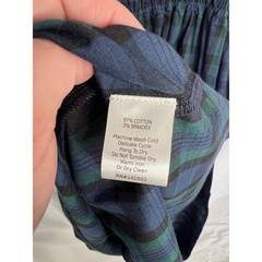 Sail to Sable STS Blue Green Blackwatch Plaid Maxi Dress Womens Sz Medium Tiered