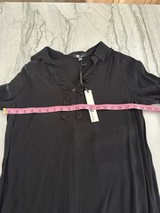 NWT KUT FROM THE KLOTH Sutton black DRESS button tab sleeves sz 6