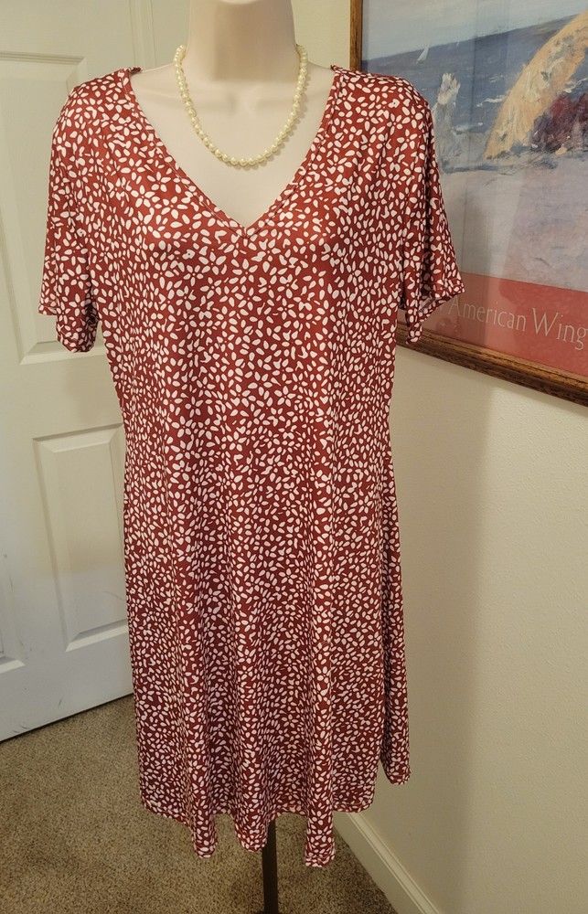 Comfy Pull On Style A Line Dress Sz M