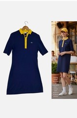Lacoste Women&rsquo;s Slim Fit Half Sleeve Polo Dress Sz Small (36) Tenniscore Preppy