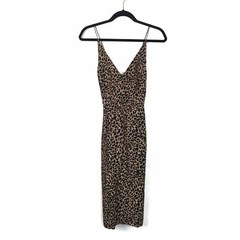 TopShop Dress Size 7, 8 small medium black brown animal print string Summer NEW