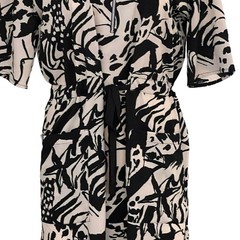 Topshop Black and Tan Waist Tie MIDI Shirtdress size US 6 UK 10 EUR 38