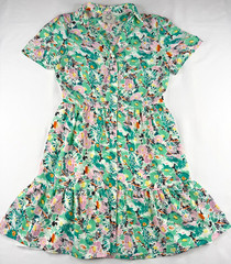 Lili Sidonio Floral Tiered Shirt Ruffle Dress Size S