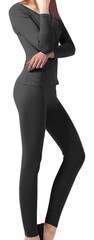 Womens Microfleece Thermal 2 Piece Set Ultimate Warmth Grey XL