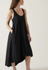NWT Gorgeous ATHLETA Presidio Black Dress Pockets Sz. Petite Extra Small NEW PXS