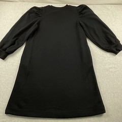 Prologue Cotton Blend Women’s Sweatshirt Dress Puff Sleeve Size: Small Black