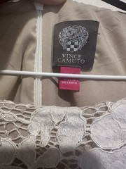 Vince Camuto Women&rsquo;s Ivory Floral Lace A-Line Dress Sleeveless 6P