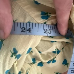 Marks & Spencer X Ghost Ditsy Print Tea Dress Size 18 Butter Yellow Blue Heart