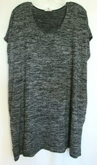 Wilfred Free Black Marled Sleeveless Scoop Neck Tunic Dress Medium EUC