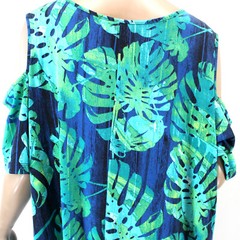 Catherines Plus Foliage Open-Shoulder Pockets Maxi Dress 5X 34/36