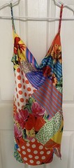 SHEIN VCAY Random Patchwork Print Split Hem Cami Dress