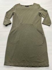 Johnston & Murphy Dress Womens Small Green 3/4 Sleeve Cotton Knit Pockets