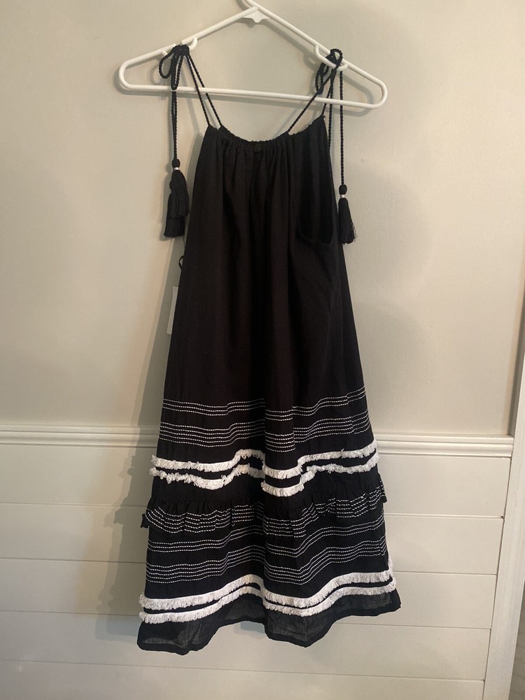 For The Republic Summer Dress Size Small Boho Sleeveless Black White New