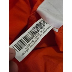 Quince 100% Organic Cotton Keyhole Midi Dress Women Large Orange Sundress