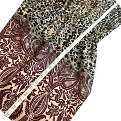 Animal Print Midi Tank Dress A Line Elastic Waist Women M Purple Leopard Boho