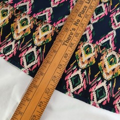 Minteau Couture 16(XL) Halter Dress A Line Navy/Pink/Green Cut-Out Neck Lined