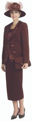 Sunday Best Women Church Suit – Soft Crepe Fabric – Standard to Plus Size L359