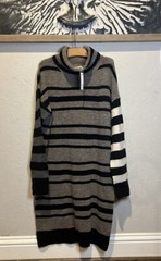 NWT StitchDrop Striped Turtleneck Sweater Dress size Small