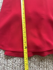Dress Barn Red Cowl Open Back Drape Dress Old Money Coastal Sz 4
