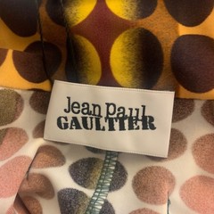 Jean Paul Gaultier Cyber Print High-Neck Midi Dress Multicolor Polyamide XS NEW