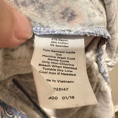 T by Talbots Paisley Shift Activewear Dress Womens M Petite Ruched Side Mini