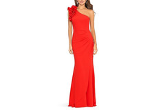 Xscape Ruffled One-Shoulder Gown MSRP $279 Size 8 # 14B 2490 Blm