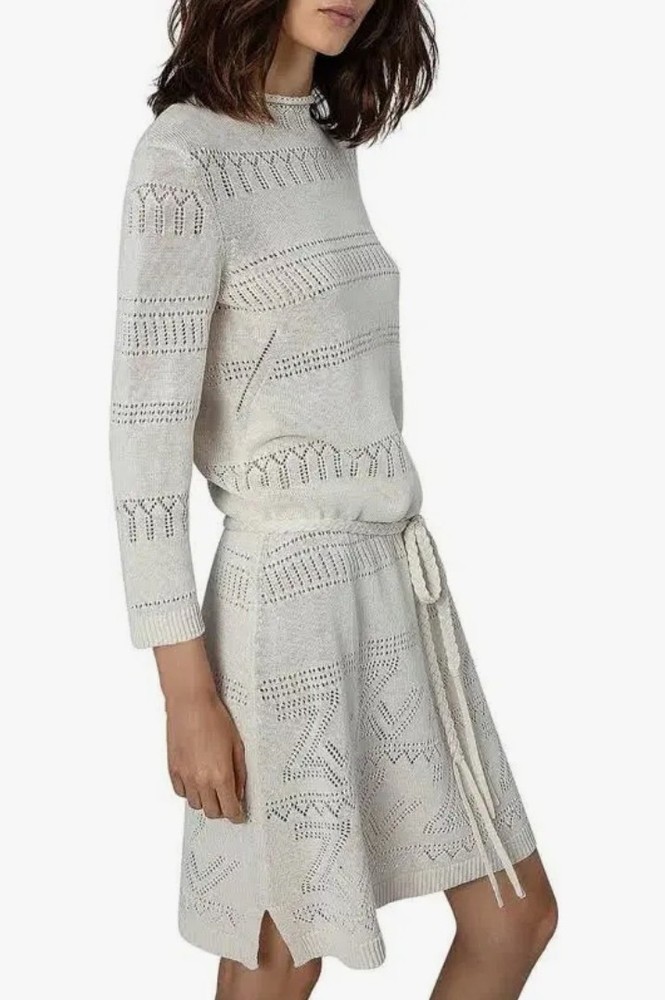 Zadig & Voltaire Cecily ZV Monogram Linen Blend Dress, Sz. Large, NWT!