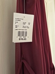 David&rsquo;s Bridal – Lot of 2 Gowns: Soft Mesh Halter Dress Wine Size 0 – NWT