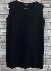 Eileen Fisher Black Sleeveless Shift Dress Size XS Made in USA