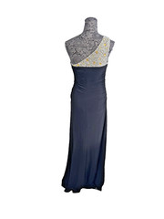 NWOT JS Boutique One Shoulder Beaded Jersey Dress Black Size 4