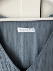 Primark Slate Blue V-Neck Short Sleeve Flutter Dress Day Mini Dress⁠ Size 14