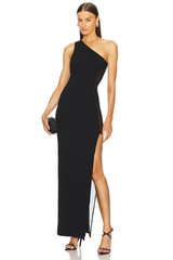 Michael Costello Sutton Gown black Side mesh panel size S NWT $258msrp