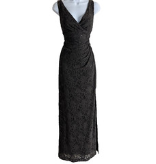 Ralph Lauren Lace Gown Womens 10 Sequin Event Prom 90s Fairy Grunge Green Y2K