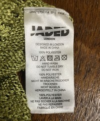 Jaded London Size Medium Umbra Moss Green Knit Metallic Long Sleeve Maxi Dress