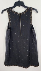 Free People Soho Studded Shift Mini Dress Women&rsquo;s 2 Black Gold Brass Studs