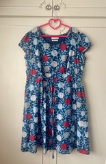 💝 Seasalt  » LOPTHORNE  » Dress Size 20 Blue Red White Floral Print