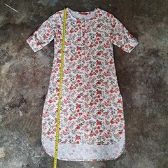 Fusion Sz XS Womens Short Cuffed Sleeve Hi-Low Curved Hemline Button Front…