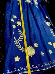 Zara Royal Blue Embroidered Linen Blend Mini Dress Short Sleeve XS 4786/092/400