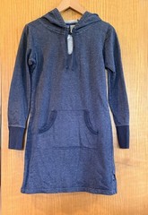 Patagonia Ahnya Dress WOMENS XSMALL Blue Hoodie Long Sleeve Kangaroo Pocket