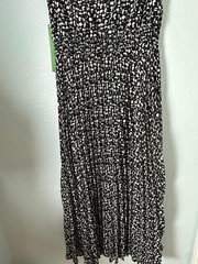 Indigo Rose Midi Dress Womens PS Black/White Print Flutter Sleeve Boho Casual