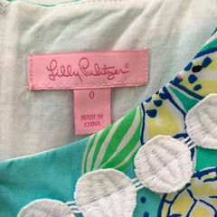 Lilly Pulitzer Ginny Cotton Shift Dress 0 00 Moving Slowly Turtles Floral