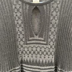 Max Studio Women Whimsigoth Black Textured Long Sleeved Knit Sweater Dress XL