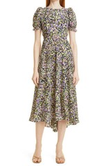 Ted Baker Deyja Printed Midi Puff Sleeve Dress Size 3 (8)