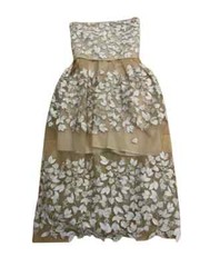 Razan Alazzouni Threads Embellishment Runaway Strapless Dress F 32 US 0 UK 4
